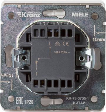 Изображение товара Выключатель Kranz Round KR-78-0705-1 (перламутр)