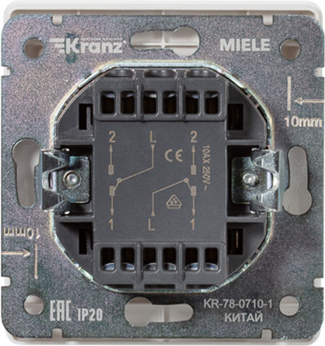 Изображение товара Выключатель Kranz Round KR-78-0710-1 (перламутр)