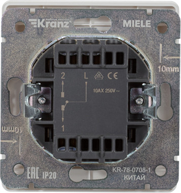 Изображение товара Выключатель Kranz Round KR-78-0708-1 (перламутр)