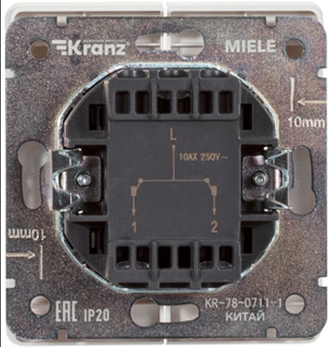 Изображение товара Выключатель Kranz Round KR-78-0711-1 (перламутр)