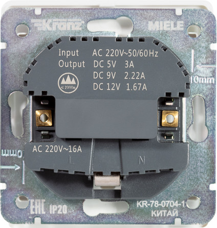 Изображение товара Розетка Kranz Round KR-78-0704-1 (перламутр)