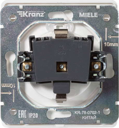 Изображение товара Розетка Kranz Round KR-78-0702-1 (перламутр)