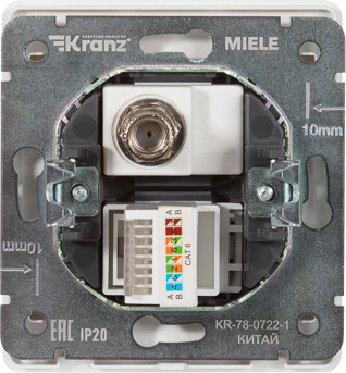 Изображение товара Розетка Kranz Round KR-78-0722-1 (перламутр)