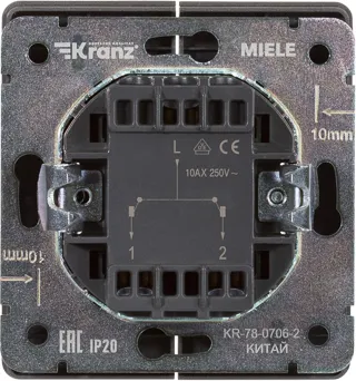 Изображение товара Выключатель Kranz Round KR-78-0706-2 (титан)