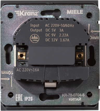 Изображение товара Розетка Kranz Strong KR-78-0704-5 (антрацит)
