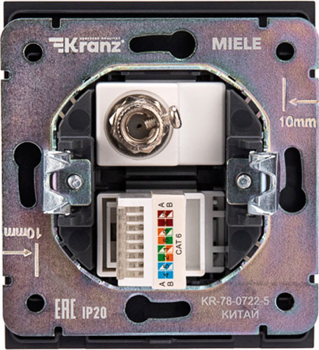 Изображение товара Розетка Kranz Strong KR-78-0722-5 (антрацит)