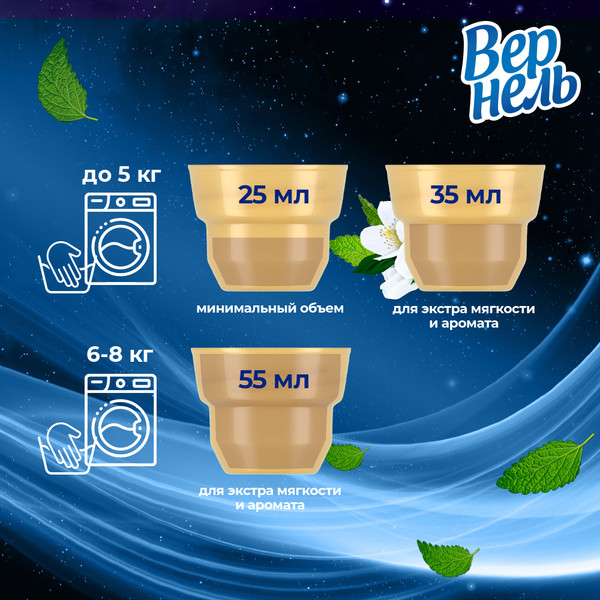 Изображение товара Кондиционер для белья Вернель Ароматерапия Ароматы для сна Жасмин и Мелисса (1.74л)