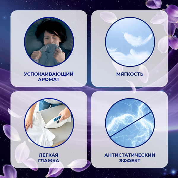 Изображение товара Кондиционер для белья Вернель Ароматерапия Ароматы для сна Жасмин и Мелисса (1.74л)