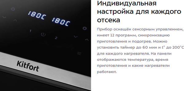 Изображение товара Аэрогриль Kitfort КТ-2254 