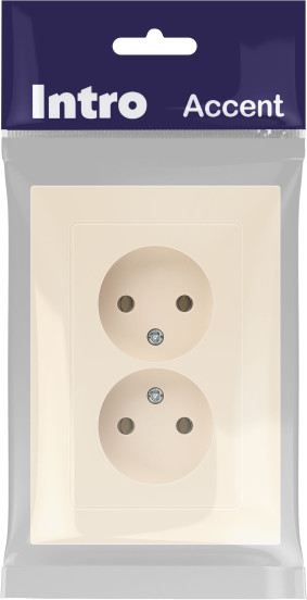 Изображение товара Розетка INTRO Accent 6-204-02 / Б0063474 (слоновая кость)