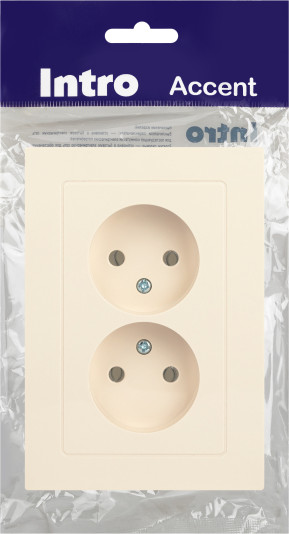 Изображение товара Розетка INTRO Accent 6-204-02 / Б0063474 (слоновая кость)