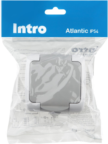 Изображение товара Розетка INTRO Atlantic 5-201-03 / Б0050945 (серый)