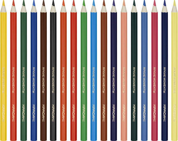 Изображение товара Набор цветных карандашей Красин Яркие моменты / КР-180700 (18цв)