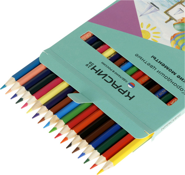 Изображение товара Набор цветных карандашей Красин Яркие моменты / КР-180700 (18цв)
