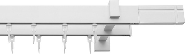 Изображение товара Карниз для штор Эскар Хай Тек Кросс 2-рядный / 4212340 (3.4м, белый)