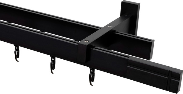 Изображение товара Карниз для штор Эскар Хай Тек Кросс 2-рядный / 4214200 (2м, черный)