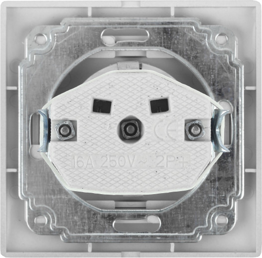 Изображение товара Розетка INTRO Plano 1-202-03 / Б0053878 (алюминий)