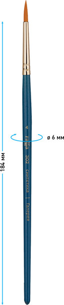 Изображение товара Кисть для рисования ГАММА Галерея. Синтетика №4 / 302004