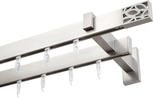 Изображение товара Карниз для штор Эскар Хай Тек Твист 2-рядный / 4216340 (3.4м, сатин)