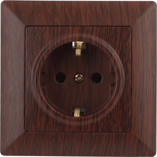 Изображение товара Розетка INTRO Solo 4-202-10 / Б0053655 (венге)