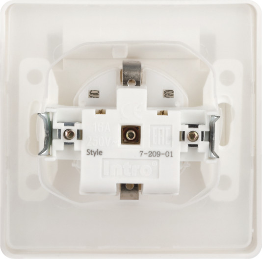 Изображение товара Розетка INTRO Style 7-209-01 / Б0060645 (белый)