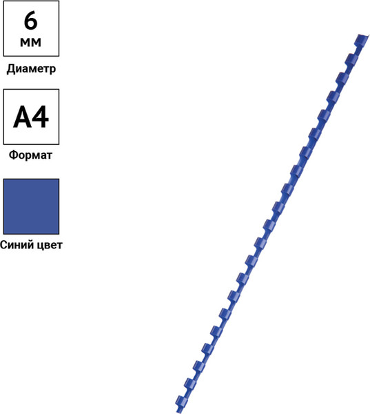 Изображение товара Пружины для переплета OfficeSpace PC8831 (100шт, синий)