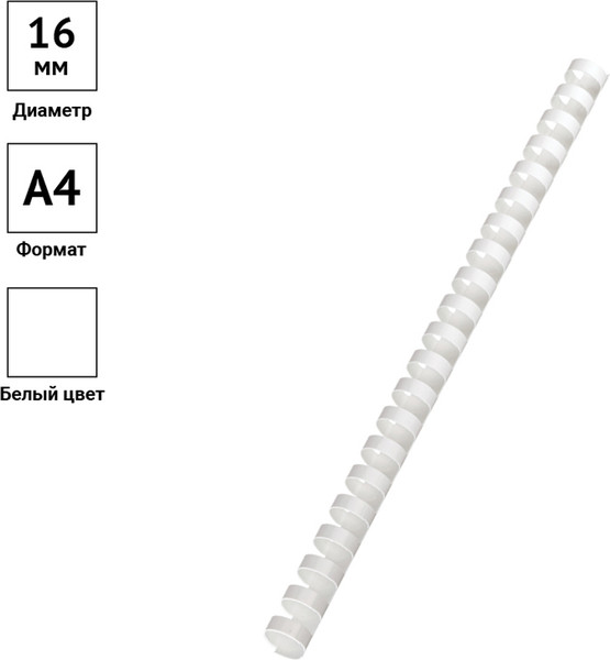 Изображение товара Пружины для переплета OfficeSpace PC7012 (100шт, белый)