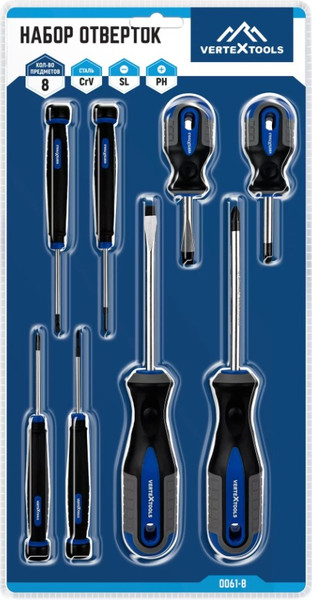 Изображение товара Набор отверток Vertex Tools 0061-8 (8шт)