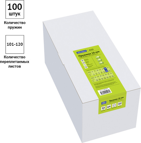 Изображение товара Пружины для переплета OfficeSpace PC7013 (100шт)