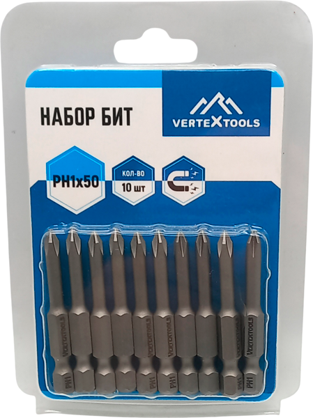 Изображение товара Набор бит Vertex Tools БТ-PH1-50 (10шт)
