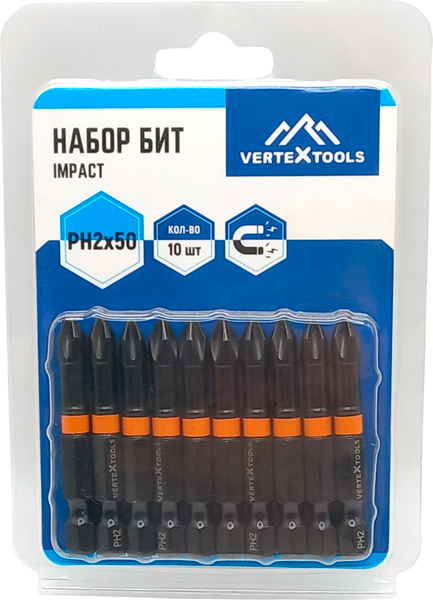 Изображение товара Набор бит Vertex Tools IP-PH2-50 (10шт)