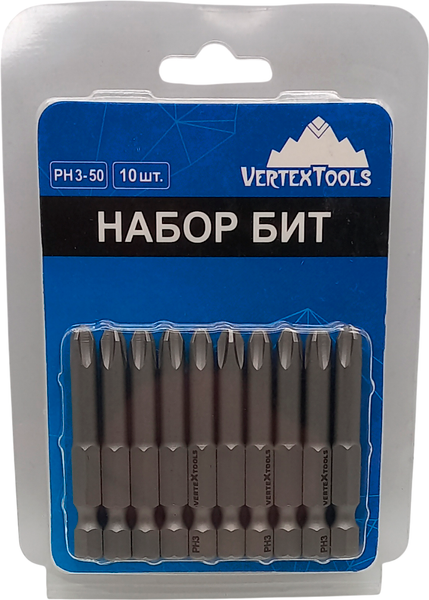 Изображение товара Набор бит Vertex Tools БТ-PH3-50 (10шт)