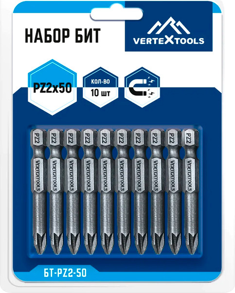 Изображение товара Набор бит Vertex Tools БТ-PZ2-50