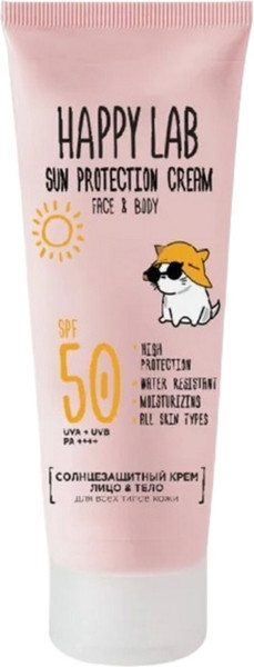 Изображение товара Крем солнцезащитный Happy Lab Sun Protection Cream для лица и тела SPF50+ (70мл)