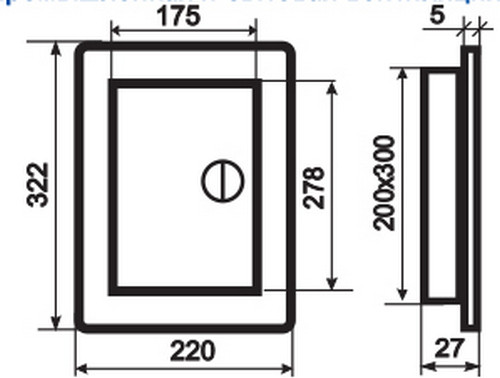 Изображение товара Люк ревизионный Семь ветров 2030ЛР ABS 200x300