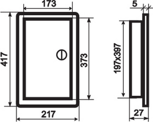 Изображение товара Люк ревизионный Семь ветров 2040ЛР ABS 200x400