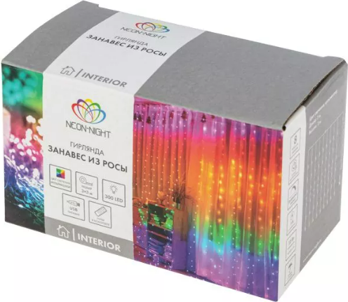 Изображение товара Световой занавес Neon-Night 315-889 (3x3м, мультиколор)
