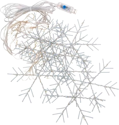 Изображение товара Световой занавес Neon-Night Из росы с фигурами Снежинок / 315-845 (1.5x1.15м, белый)