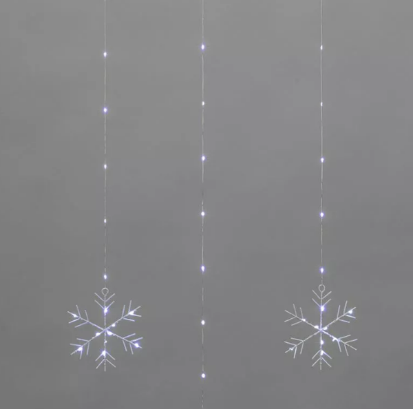 Изображение товара Световой занавес Neon-Night Из росы с фигурами Снежинок / 315-845 (1.5x1.15м, белый)