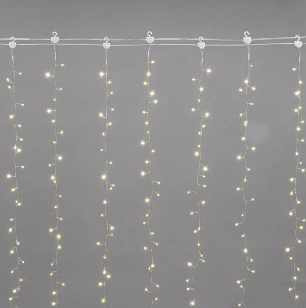 Изображение товара Световой занавес Neon-Night Из росы Фейерверк / 315-866 (3x3м, теплый белый)