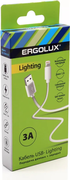 Изображение товара Кабель Ergolux ELX-CDC03-C01 (белый)