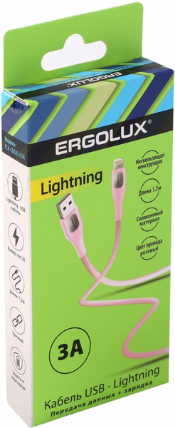 Изображение товара Кабель Ergolux ELX-CDC03-C14 (розовый)
