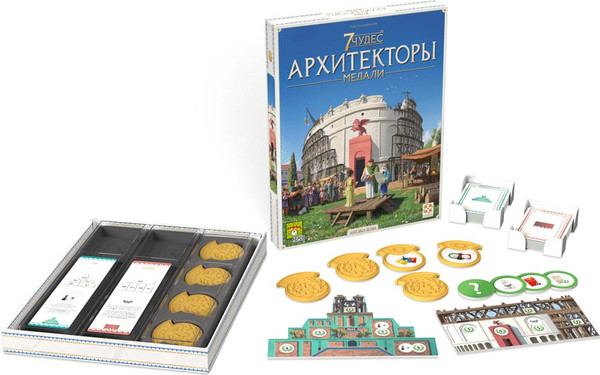 Изображение товара Дополнение к настольной игре Asmodee 7 Чудес. Архитекторы. Медали / БП-00005707