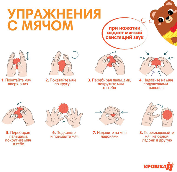 Изображение товара Развивающая игрушка Крошка Я Тактильный мячик. Мишка / 4927171