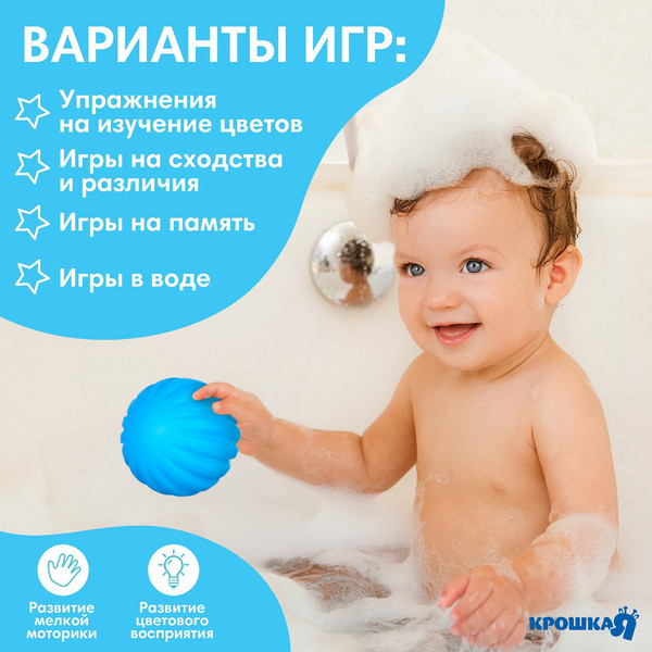 Изображение товара Развивающая игрушка Крошка Я Тактильный мячик. Акула / 4916708