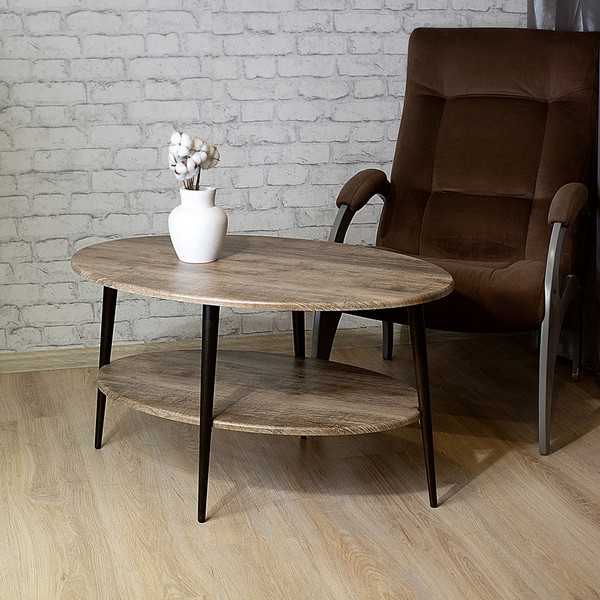 Изображение товара Журнальный столик Мебелик BeautyStyle 29 (дуб крымский состаренный/эбеновое дерево)