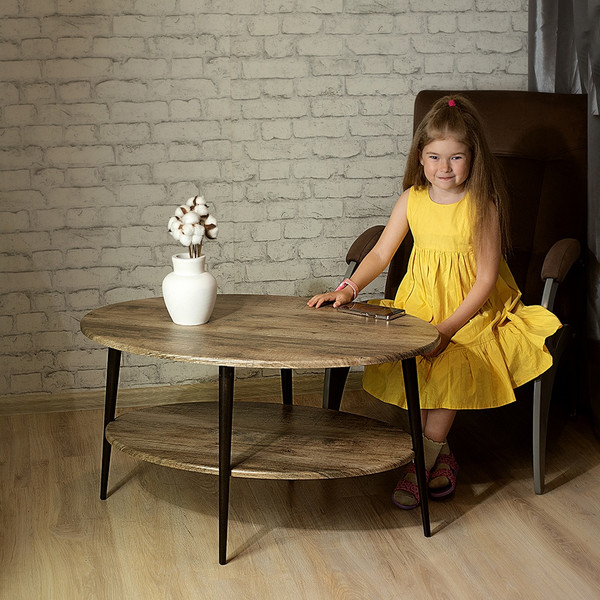 Изображение товара Журнальный столик Мебелик BeautyStyle 29 (дуб крымский состаренный/эбеновое дерево)