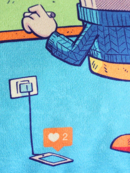 Изображение товара Подушка декоративная MATEX Freak. Эйнштейн/34-827 (голубой/светло-голубой)