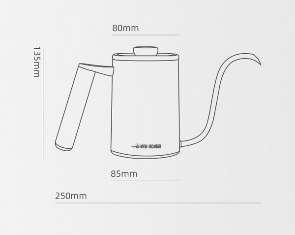 Изображение товара Кофейник MHW-3BOMBER Planet Hand Brewing BK5996B (матовый черный)