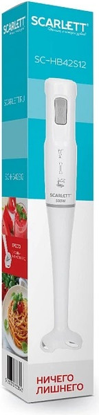 Изображение товара Блендер погружной Scarlett SC-HB42S12 (белый)